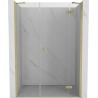 Mexen Mist-H ușă de duș rabatabilă dreapta 130 cm, transparentă, auriu periat - 8A5-130-001-55-00-P