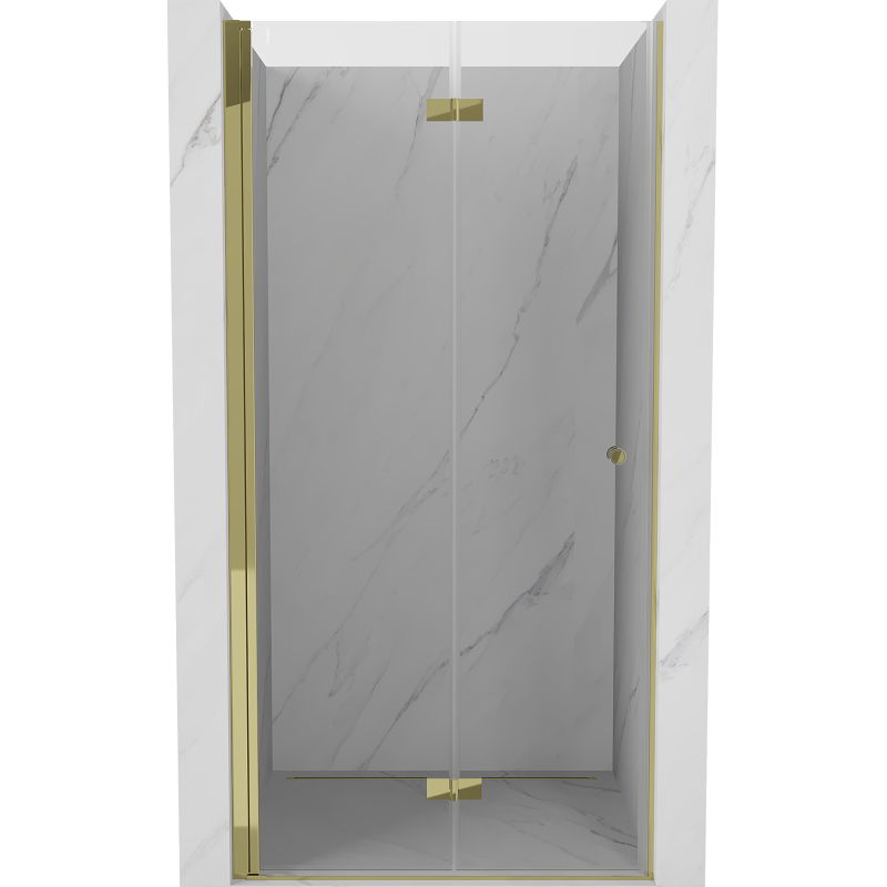 Mexen Mist-F ușă de duș pliabilă stânga 70 cm, transparent, aurie - 8A6-070-000-50-00-L