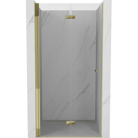 Mexen Mist-F ușă de duș pliabilă stânga 70 cm, transparent, aurie - 8A6-070-000-50-00-L