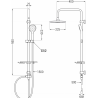 Mexen T05 coloană de duș, Aurie/Albă - 798050593-50