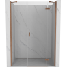 Mexen Mist-H uși de duș batante dreapta 140 cm, transparent, cupru periat - 8A5-140-001-65-00-P