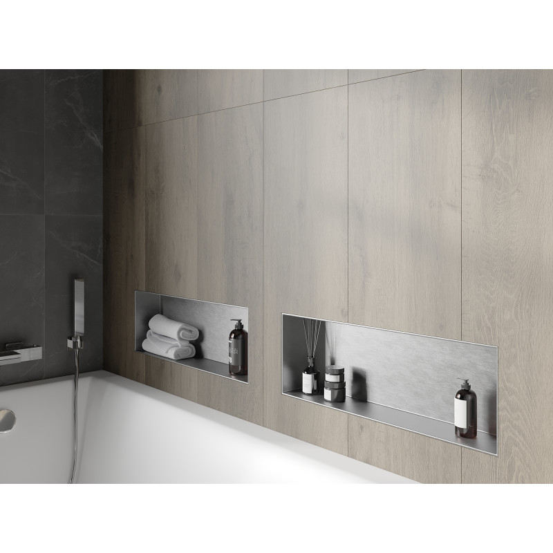 Mexen X-Wall-NR raft încastrat fără colțar 60 x 20 cm, inox - 1911602010