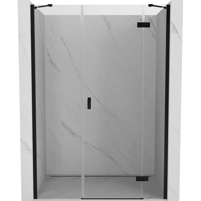 Mexen Mist-H ușă de duș dreptunghiular dreapta 130 cm, transparent, negru - 8A5-130-001-70-00-P