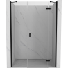 Mexen Mist-H ușă de duș dreptunghiular dreapta 130 cm, transparent, negru - 8A5-130-001-70-00-P