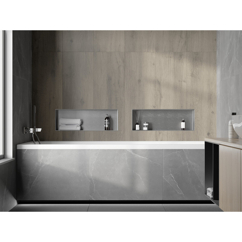 Mexen X-Wall-NR perem nélküli fali polc 60 x 20 cm, inox - 1911602010
