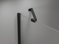 Mexen Mist-H ușă de duș pivotantă dreaptă 155 cm, transparentă, neagră - 8A5-155-001-70-00-P