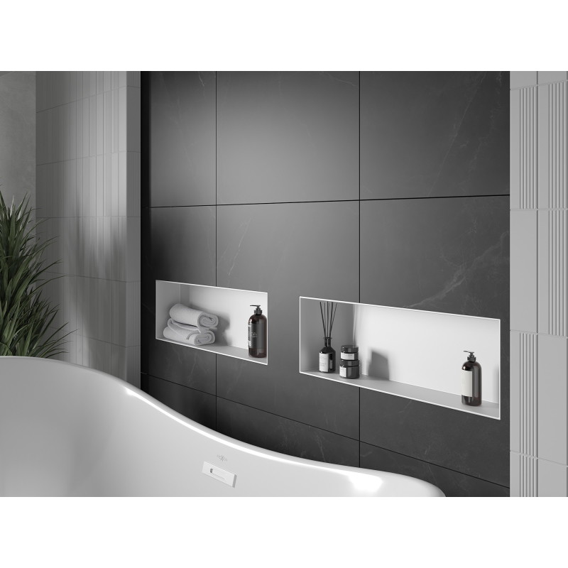 Mexen X-Wall-NR 60 x 20 cm-es, perem nélküli fali polc, fehér - 1921602010