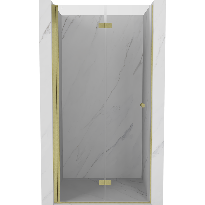Mexen Mist-F ușă de duș pliabilă stânga 80 cm, transparent, auriu periat - 8A6-080-000-55-00-L