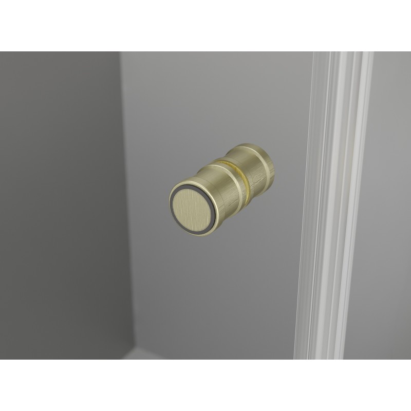 Mexen Mist-F ușă de duș pliante stânga 90 cm, transparent, auriu periat - 8A6-090-000-55-00-L