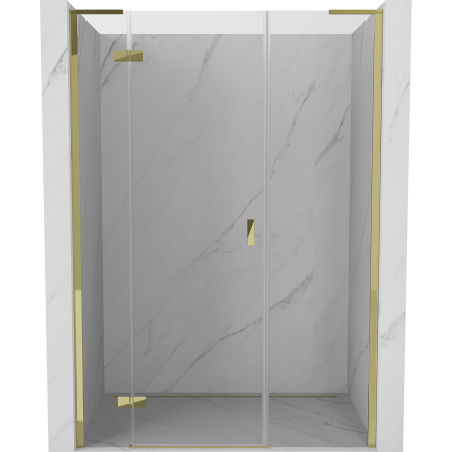 Mexen Mist-H L uși de duș batante stânga 150 cm, transparent, aurii - 8A5L-150-001-50-00-L
