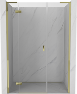 Mexen Mist-H L uși de duș batante stânga 155 cm, transparent, aurii - 8A5L-155-001-50-00-L