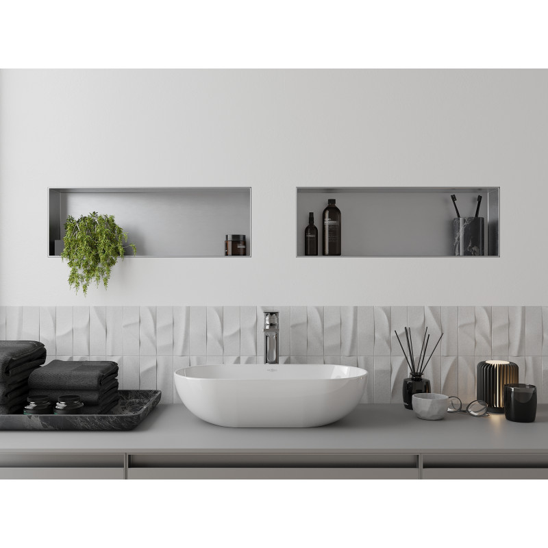 Mexen X-Wall-NR perem nélküli fali polc 60 x 20 cm, inox - 1911602010