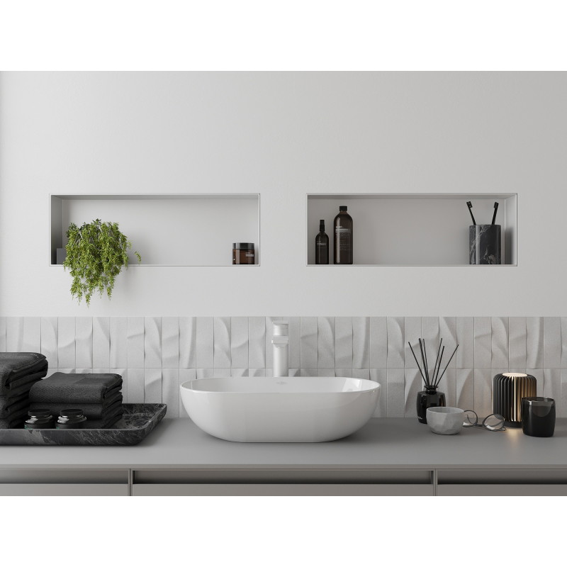 Mexen X-Wall-NR raft încastrat fără margine 60 x 20 cm, alb - 1921602010