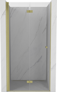 Mexen Mist-F uși de duș pliabile stânga 100 cm, transparent, auriu periat - 8A6-100-000-55-00-L