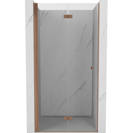 Mexen Mist-F uși de duș pliante stânga 85 cm, transparent, cupru periat - 8A6-085-000-65-00-L