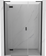 Mexen Mist-H L zuhanyajtó, balra nyíló, 120 cm, átlátszó, fekete - 8A5L-120-001-70-00-L