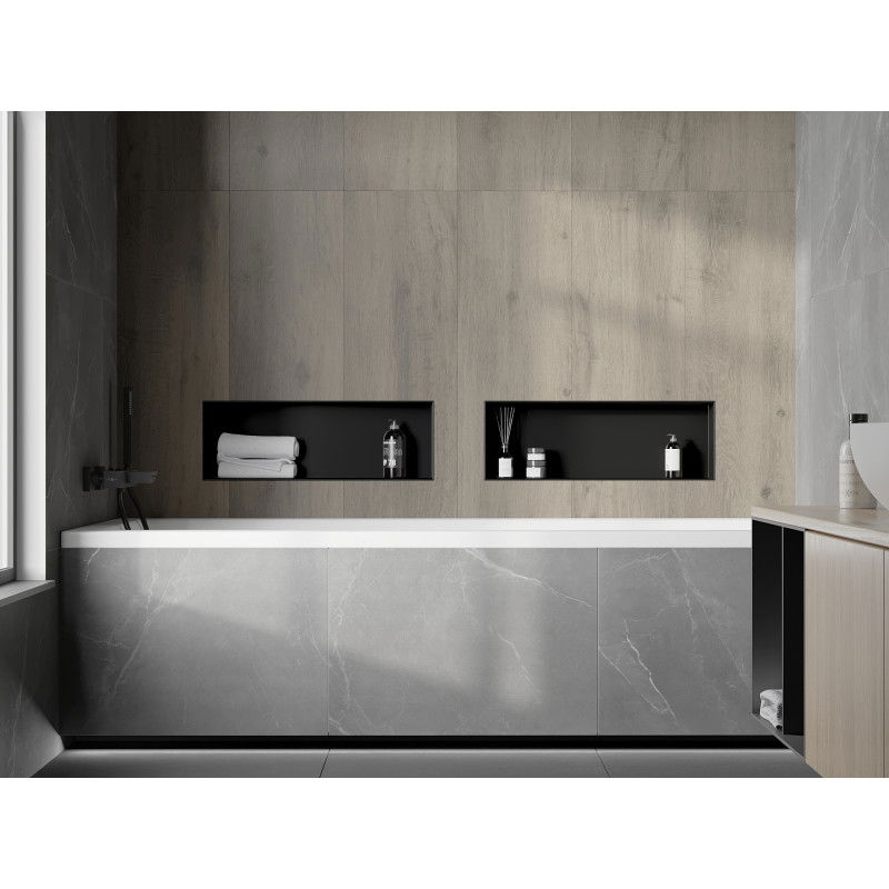 Mexen X-Wall-NR raft încastrat fără flanșă 60 x 20 cm, negru - 1971602010