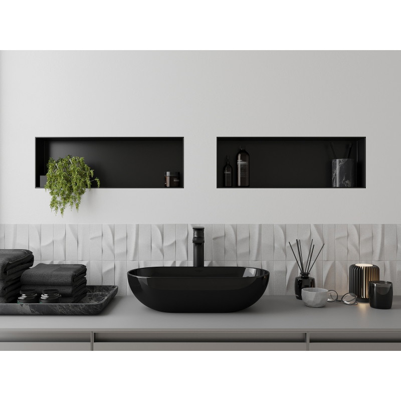 Mexen X-Wall-NR raft de nișă fără flanșă 60 x 20 cm, negru - 1971602010