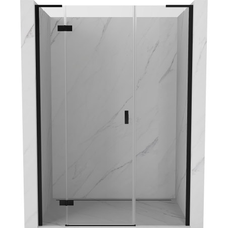Mexen Mist-H L ușă de duș pivotantă stânga 150 cm, transparentă, neagră - 8A5L-150-001-70-00-L