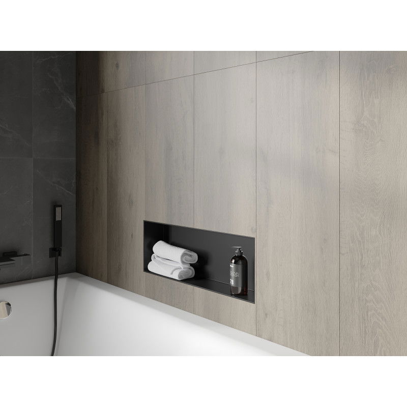 Mexen X-Wall-NR raft încastrat fără flanșă 60 x 20 cm, negru - 1971602010