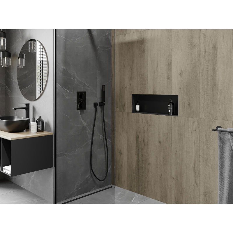 Mexen X-Wall-NR perem nélküli fali polc 60 x 20 cm, fekete - 1971602010