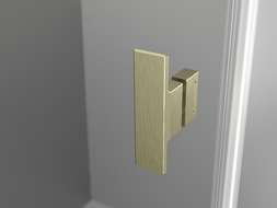 Cabină de duș cu ușă articulată Mexen Mist-H L Duo 70 x 90 cm, transparent, aurie periată - 8A5L-070L-090P-55-00