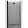 Mexen Mist-F 80 cm uși de duș pliante stânga, transparent, negre - 8A6-080-000-70-00-L