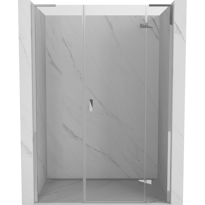 Mexen Mist-H L ușă de duș pivotantă dreapta 125 cm, transparent, crom - 8A5L-125-001-01-00-P