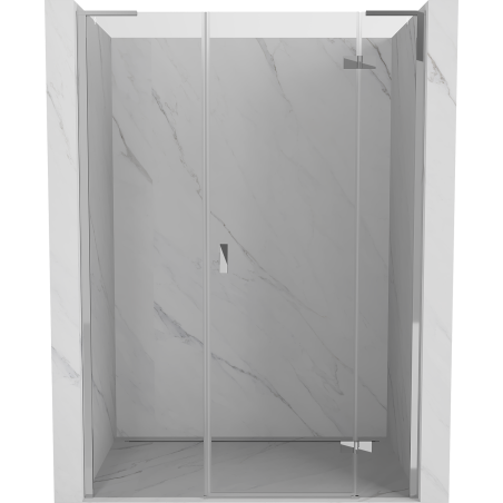Mexen Mist-H L ușă de duș rabatabilă dreapta 130 cm, transparent, crom - 8A5L-130-001-01-00-P