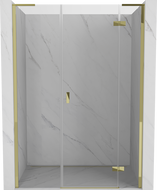 Mexen Mist-H L uși de duș pivotante dreapta 140 cm, transparent, aurii - 8A5L-140-001-50-00-P
