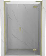 Mexen Mist-H L ușă de duș batantă dreaptă 120 cm, transparentă, aurie periată - 8A5L-120-001-55-00-P