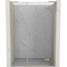 Mexen Mist-H L ușă de duș pivotantă dreaptă 155 cm, transparentă, aurie periată - 8A5L-155-001-55-00-P