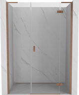 Mexen Mist-H L ușă de duș cu deschidere dreapta 135 cm, transparentă, cupru periat - 8A5L-135-001-65-00-P