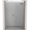 Mexen Mist-H L ușă de duș cu balamale dreapta 145 cm, transparent, cupru periat - 8A5L-145-001-65-00-P