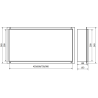 Mexen X-Wall-NR raft încastrat fără guler de mascare 60 x 30 cm, Aurie - 1951603010