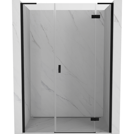 Mexen Mist-H L uși de duș batante dreapta 135 cm, transparent, negru - 8A5L-135-001-70-00-P