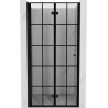 Mexen Mist-F uși de duș pliabile stânga 100 cm, grilaj negru, negru - 8A6-100-000-70-77-L