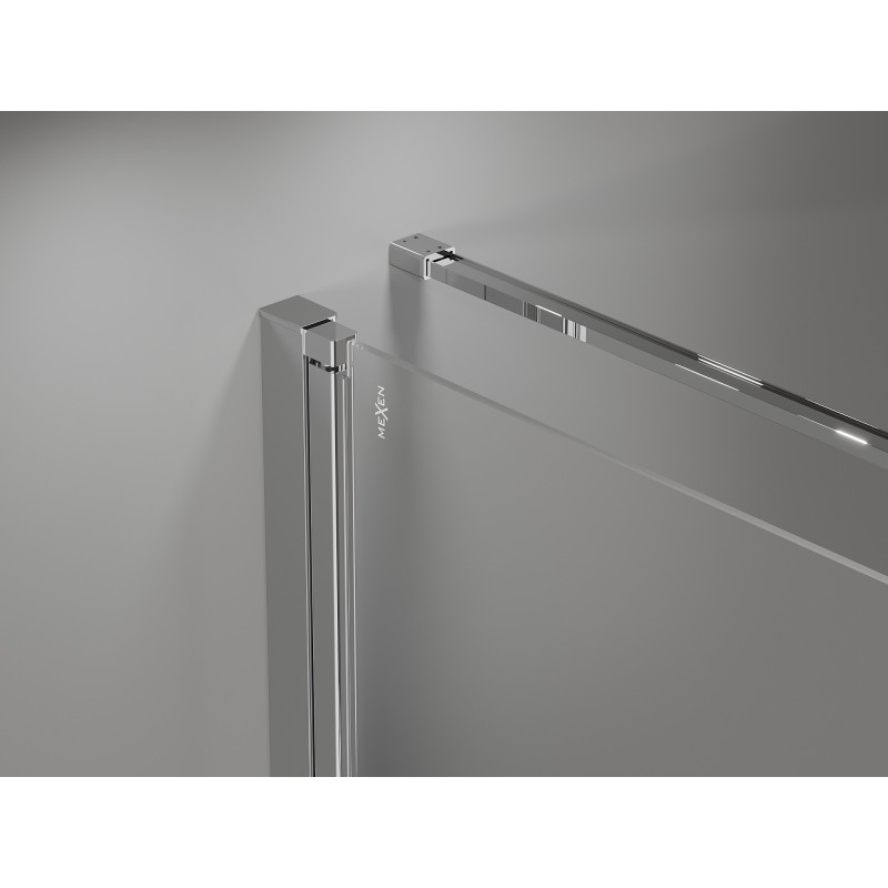 Mexen Mist-F összecsukható zuhanykabin bal 80 x 75 cm, átlátszó, króm - 8A6T-080-075-01-00-L