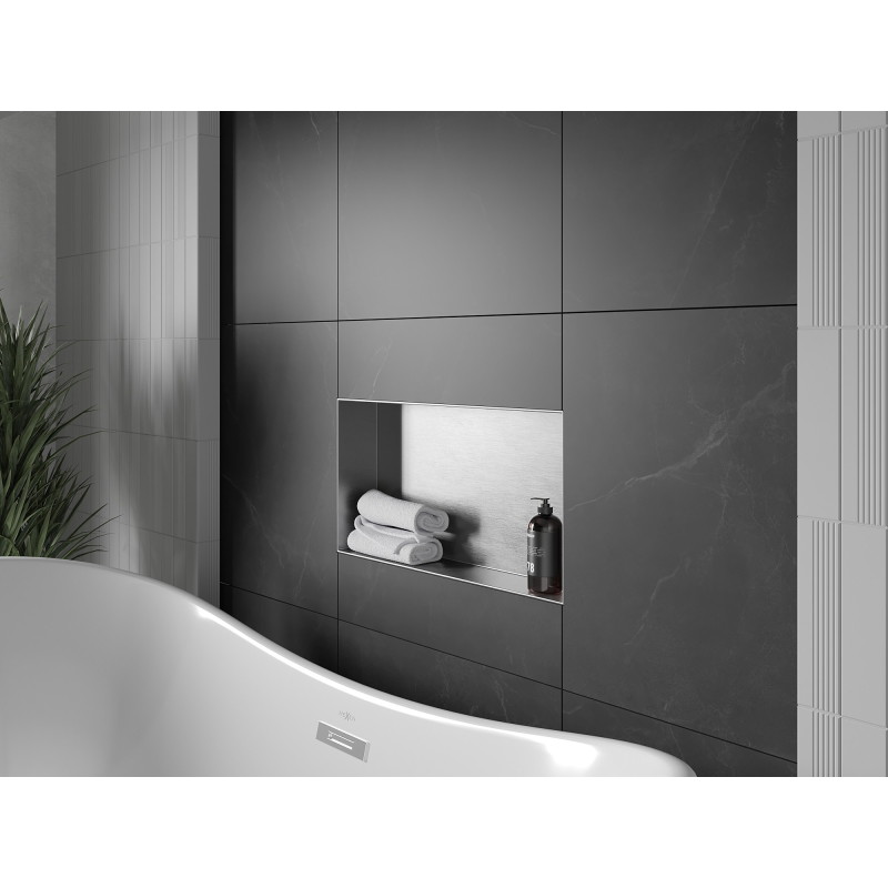 Mexen X-Wall-NR raft de nișă fără flanșă 60 x 30 cm, inox - 1911603010