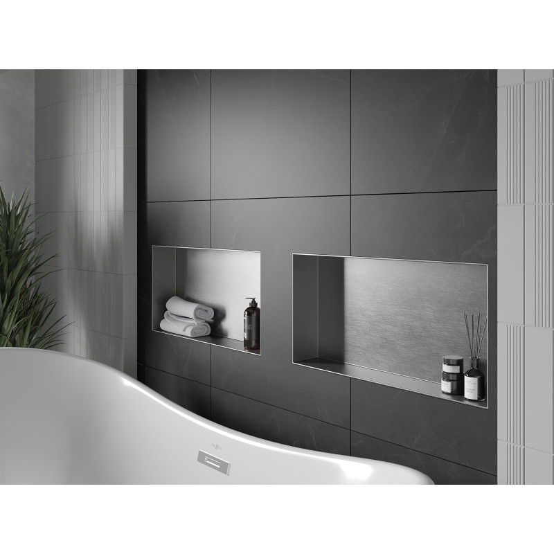 Mexen X-Wall-NR raft de nișă fără flanșă 60 x 30 cm, inox - 1911603010