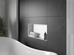Mexen X-Wall-NR raft încastrat fără flanșă 60 x 30 cm, alb - 1921603010