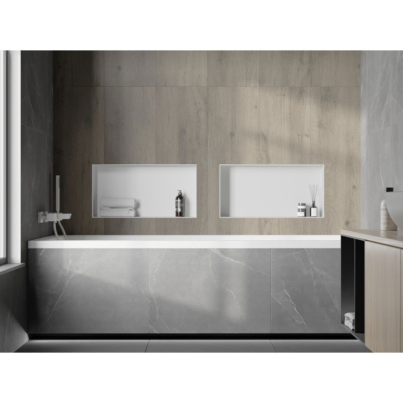 Mexen X-Wall-NR raft încastrat fără flanșă 60 x 30 cm, alb - 1921603010