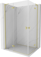 Cabină de duș Mexen Mist-H L Duo cu deschidere 70 x 120 cm, transparent, auriu periat - 8A5L-070L-120P-55-00