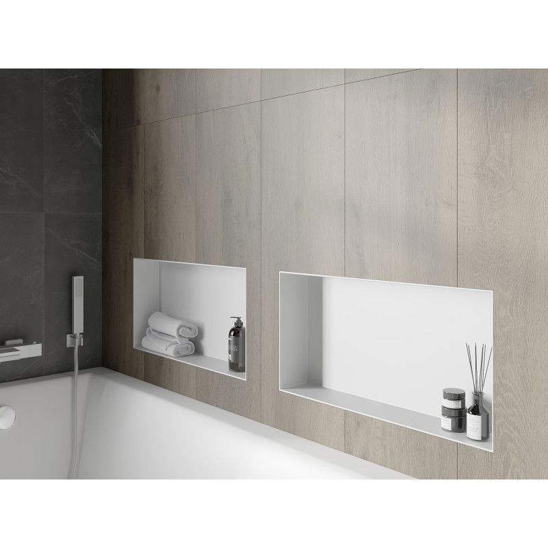 Mexen X-Wall-NR raft încastrat fără flanșă 60 x 30 cm, alb - 1921603010