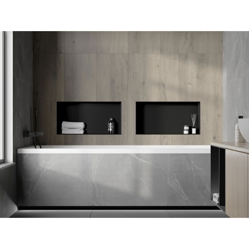 Mexen X-Wall-NR raft încastrat fără flanșă 60 x 30 cm, negru - 1971603010