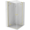 Mexen Mist-H L Duo cabină de duș înclinată 120 x 120 cm, transparent, auriu periat - 8A5L-120L-120P-55-00