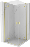 Mexen Mist-H L Duo cabină de duș înclinată 120 x 120 cm, transparent, auriu periat - 8A5L-120L-120P-55-00