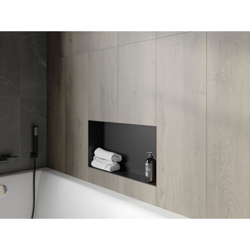 Mexen X-Wall-NR raft încastrat fără flanșă 60 x 30 cm, negru - 1971603010