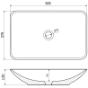 Mexen Avila lavoar montat pe blat 58 x 37 cm, alb - 21115500
