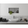 Mexen X-Wall-NR falc nélküli beépített polc 60 x 30 cm, inox - 1911603010S
